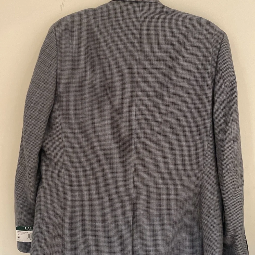 NWT Lauren Ralph Lauren silk/wool Ultraflex houndstooth blazer Sz 40 R